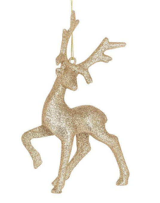 GLITTER STANDING REINDEER ORNAMENT 27SPARKLE762(27SPARKLE762)