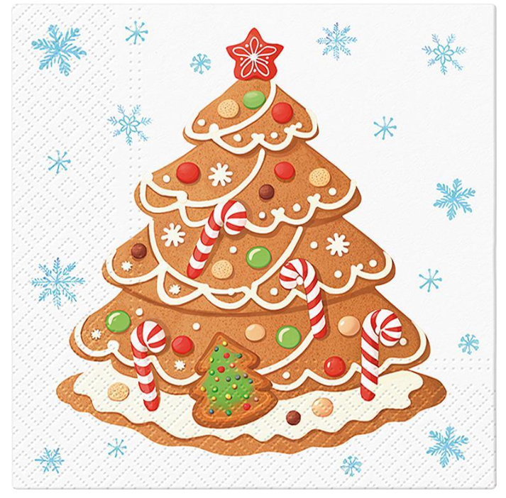 LG GINGERBREAD NAPKINS 20PK 88L243400