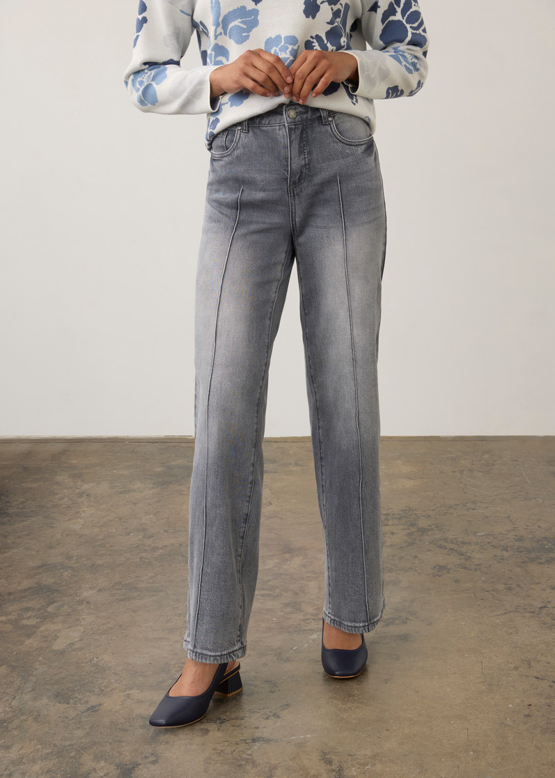 OLIVIA PINTUCK WIDE LEG (BLK WASH) (2200449) 2200449