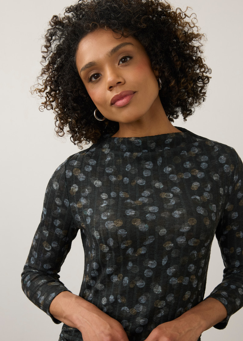 LS MOCK NECK TOP DOTS 3273508