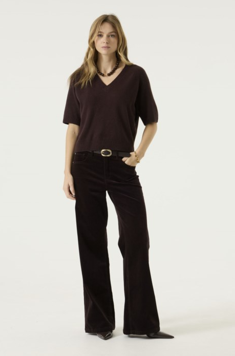 SHORT SLEEVE SWEATER SOLID T260240