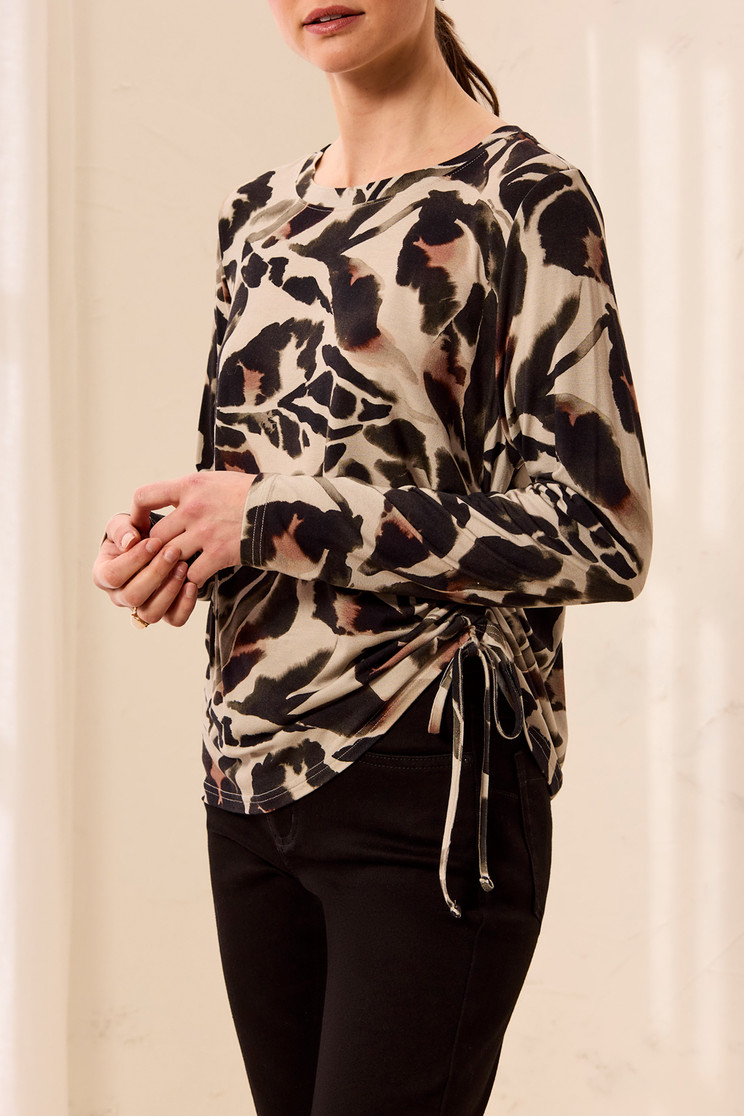 SOFT LS CREW NECK TOP/SIDE RUCHING 3168O-3457