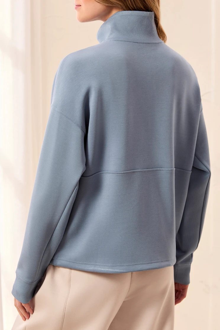 TECHNOLUX 1/4 ZIP FUNNEL NECK TOP 3188O-3390