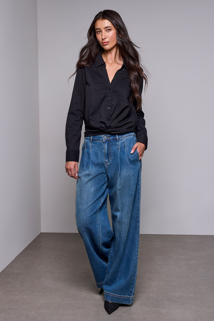 FRONT KNOT CLASSIC SOLID SHIRT 6129O-5185