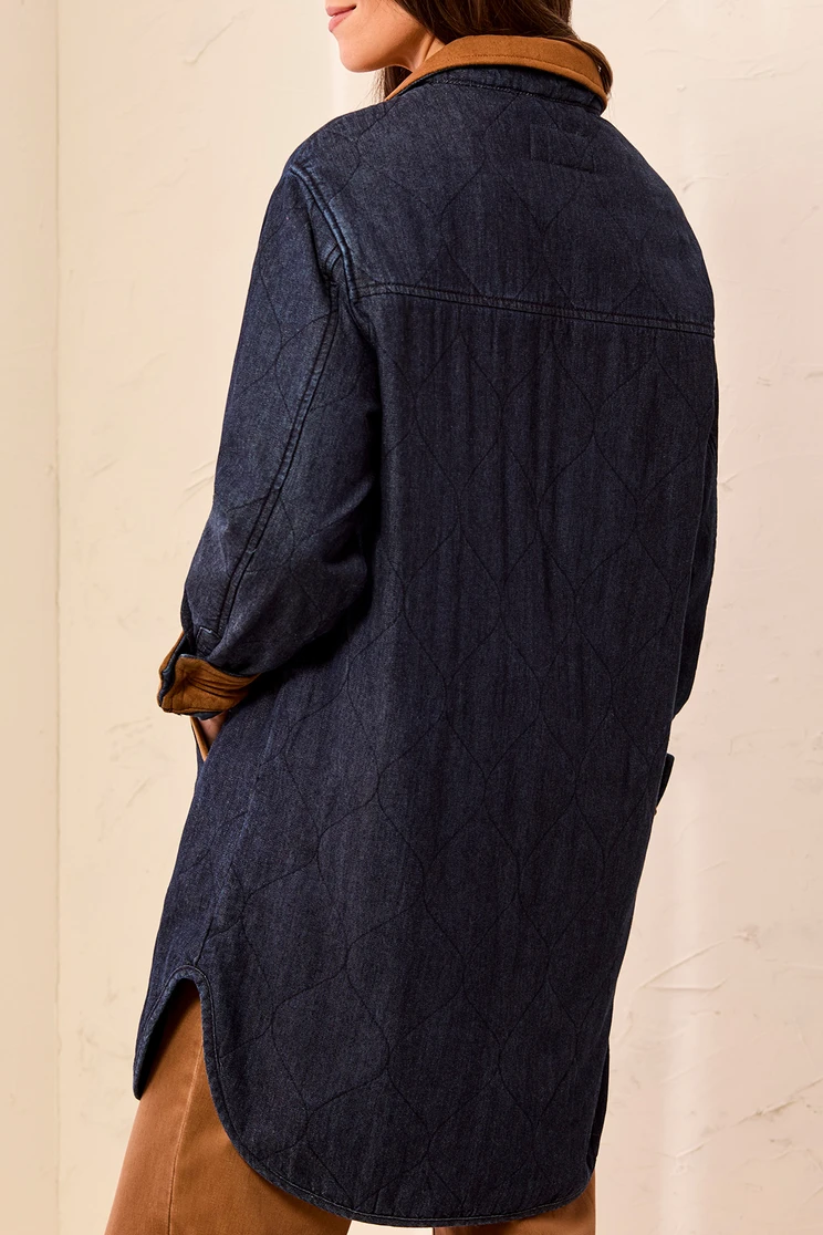 QUILTED DENIM JACKET /SUEDE TRIM 6237O-584
