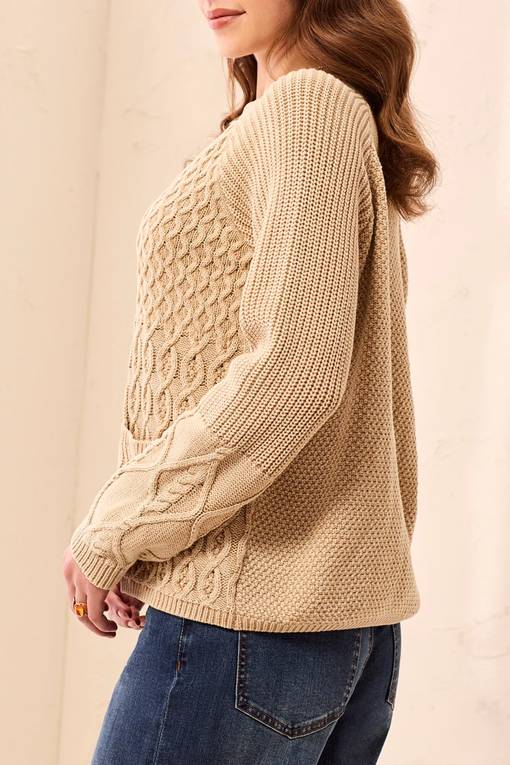 CABLE KNIT CARDIGAN /SPECIAL WASH 6246O-4632