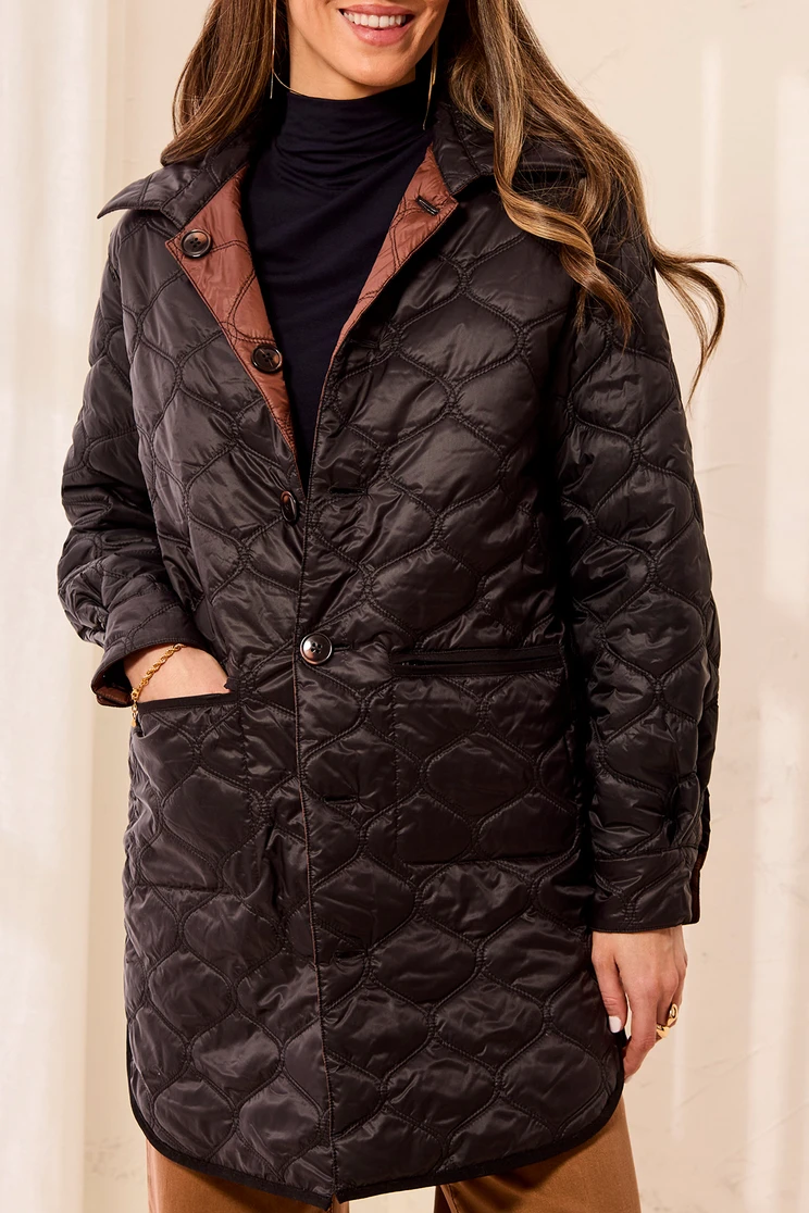 REVERSIBLE QUILTED 3/4 JACKET 6248O-5634
