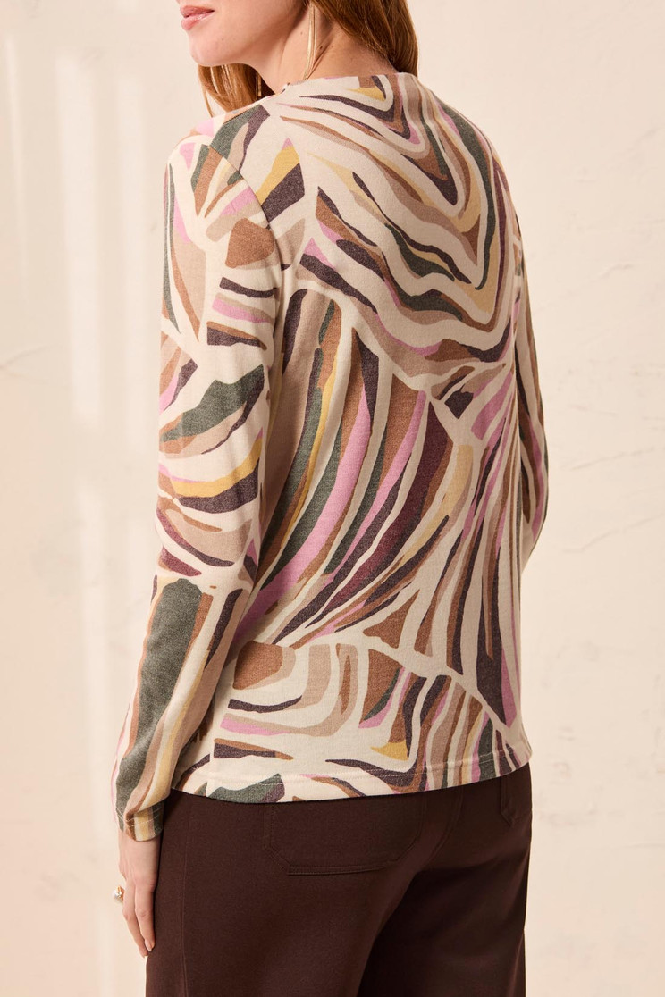 LS FUNNEL NECK PRINT TOP 6275O-4214