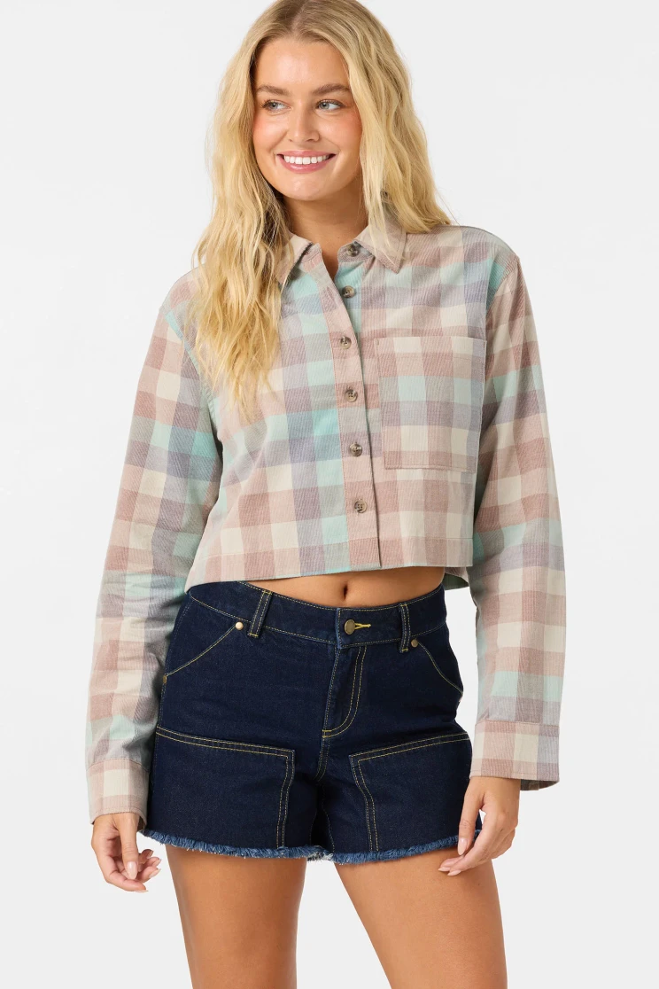 OG PIPPA CORD LS CROP SHIRT FA2640403