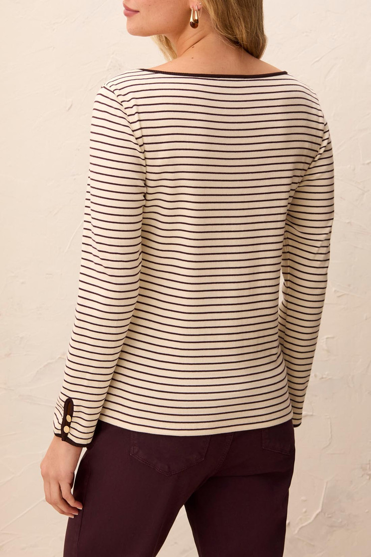 BOAT NECK TOP STRIPE 3206O-8523
