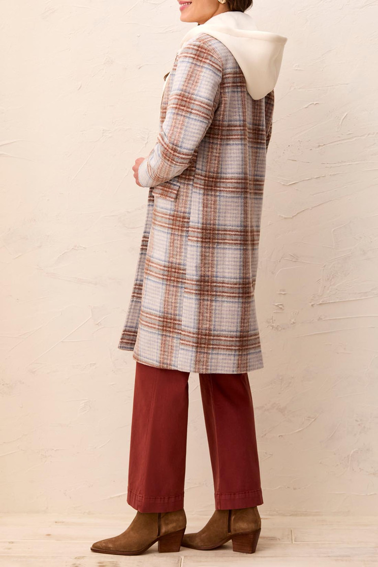 CAR COAT PLAID W/REM HOOD AND FOOLER 5942O-5649