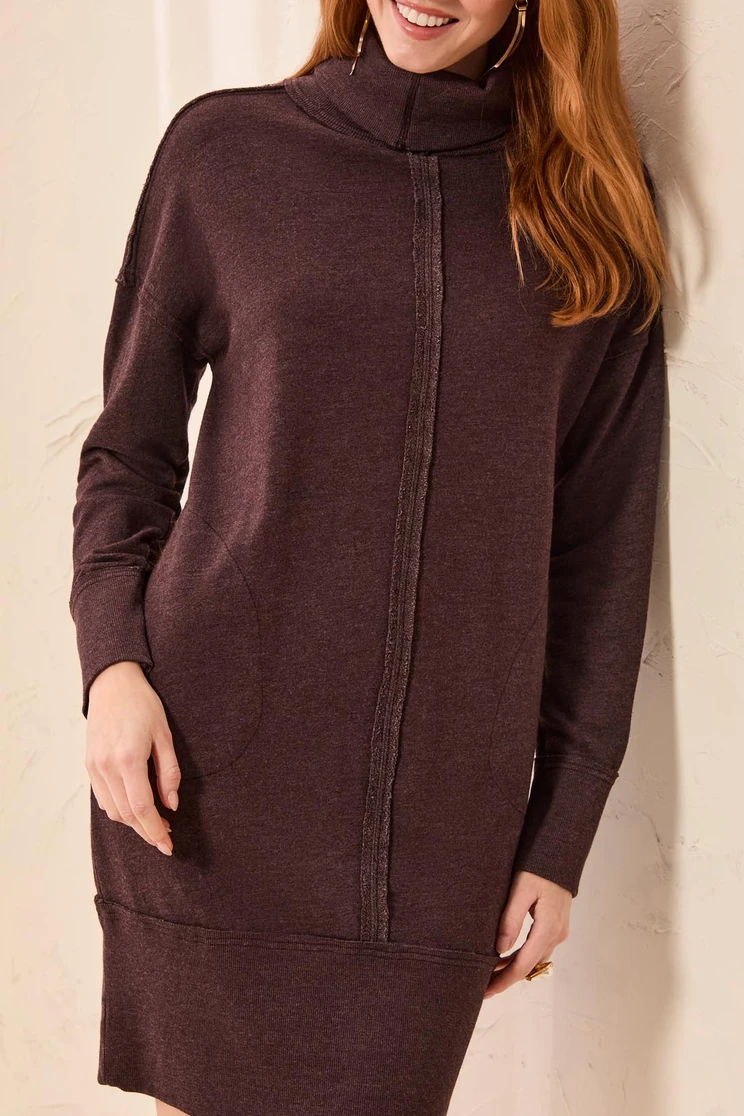 TURTLENECK GARMENT DYE KNIT DRESS 6291O-5722