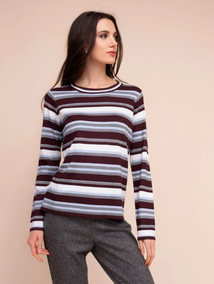 CREW STRIPE COTTON SWEATER A48299