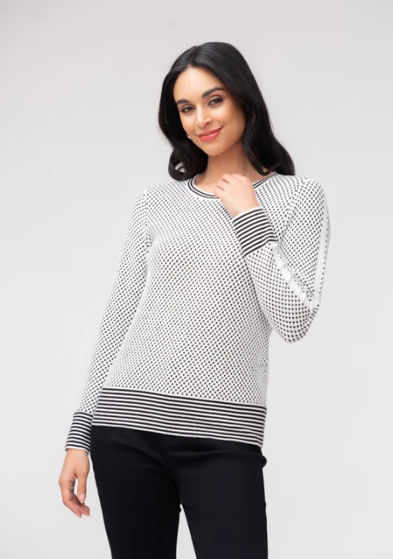 CREW POPCORN W SCARF SWEATER 37068
