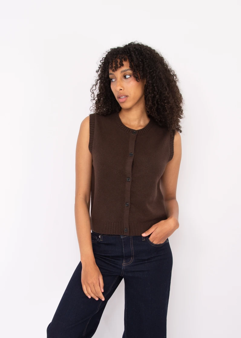 ORILLIA SLVLESS BUTTON FRT SOLID VEST 78S271S