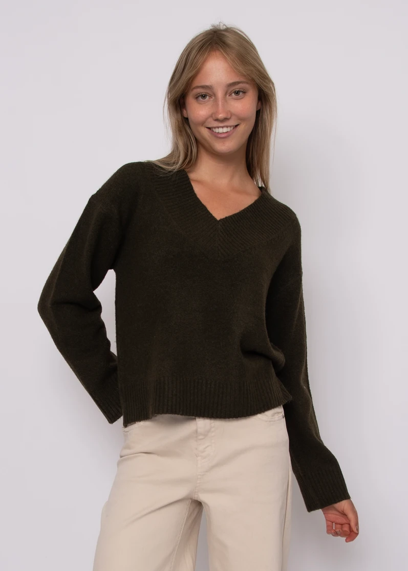 IDA LS V-NECK PULL OVER SOLID 78S746S