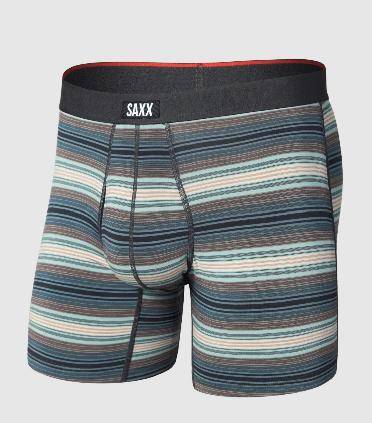 VIBE XTRA SOFT COMFORT BOXER BRIEF FLY BAJA STRP/ DARK SAGE SXVX24FBDS(SXVX24FBDS)