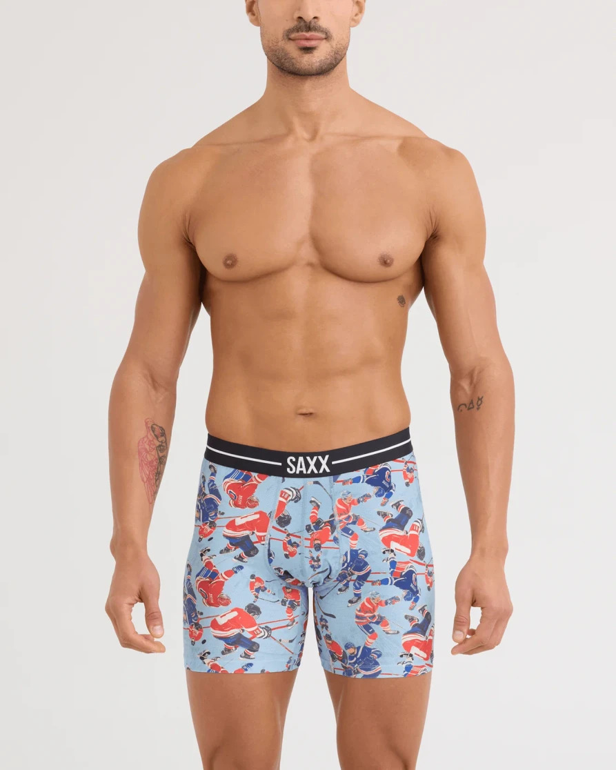 VOLT BREATHABLE MESH BOXER BRIEF HOCKEY BRAWL BLUE SXBB85HBB