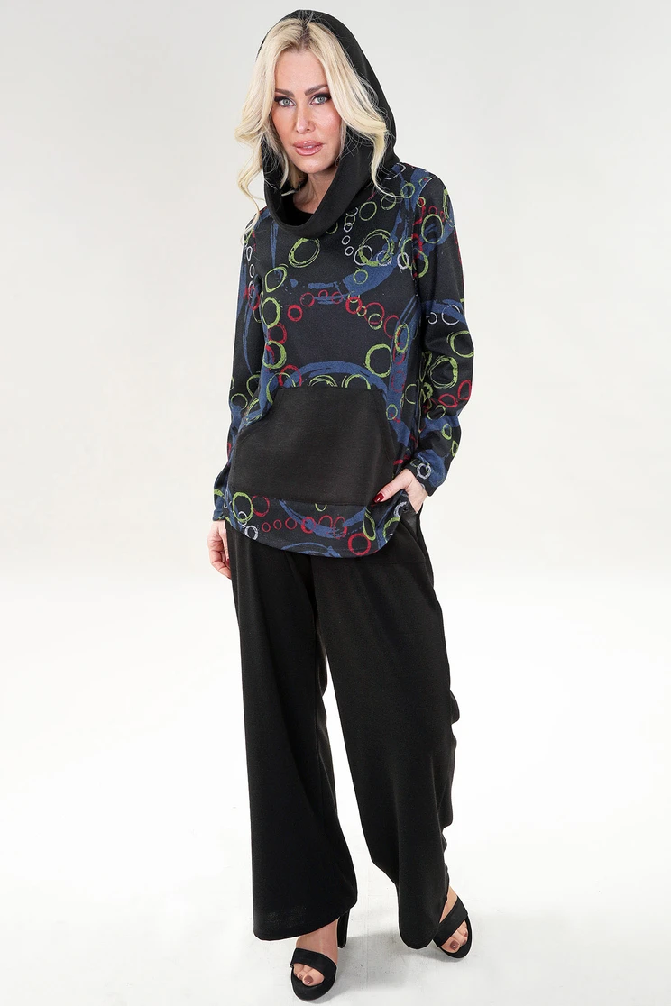 HOODY WARM KANGA POCKET TOP CIRCLES 26FT54