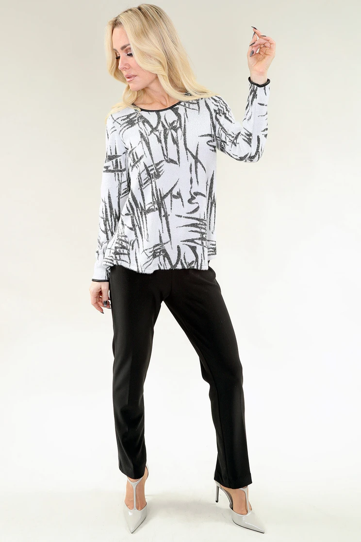 SOFT PRINT TOP BLK/WHITE 26FT64