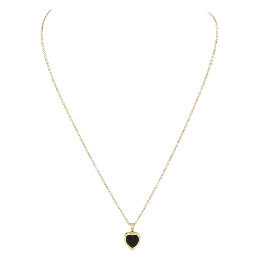 SM BLK HEART NECKLACE 06559402