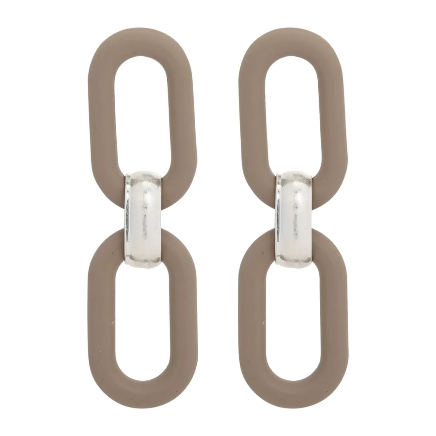 SILVER CHAIN LINK EARRINGS 03424443