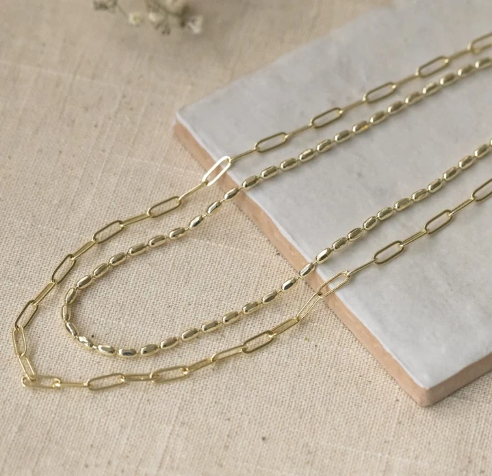 DOUBLE TAKE NECKLACE GOLD DOUBLETAKENG