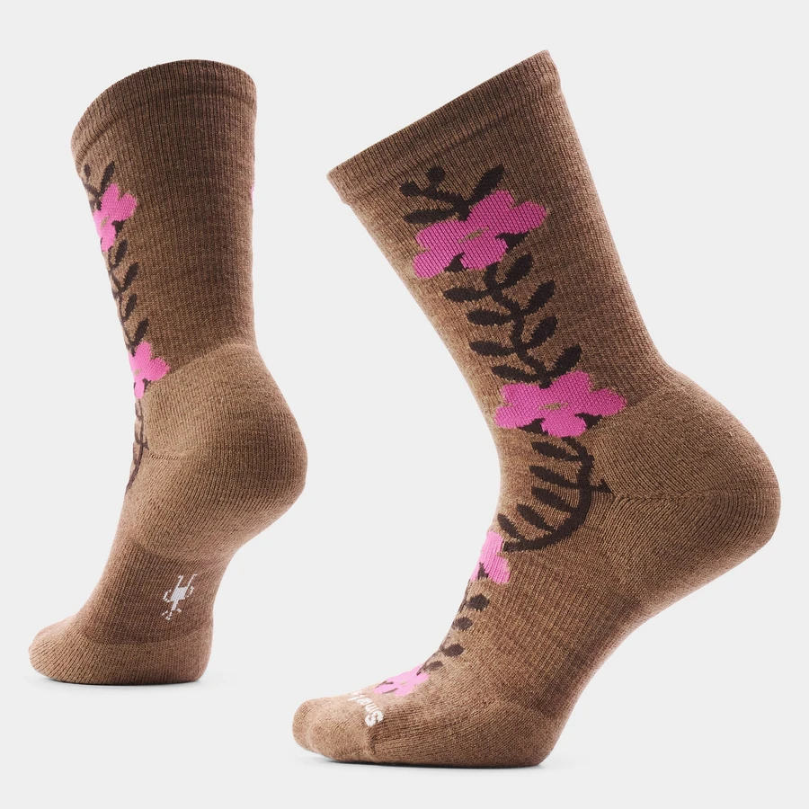 WOMEN'S EVERYDAY GARDEN VINE CREW SOCKS MOCHA SW003160Q67(SW003160Q67)