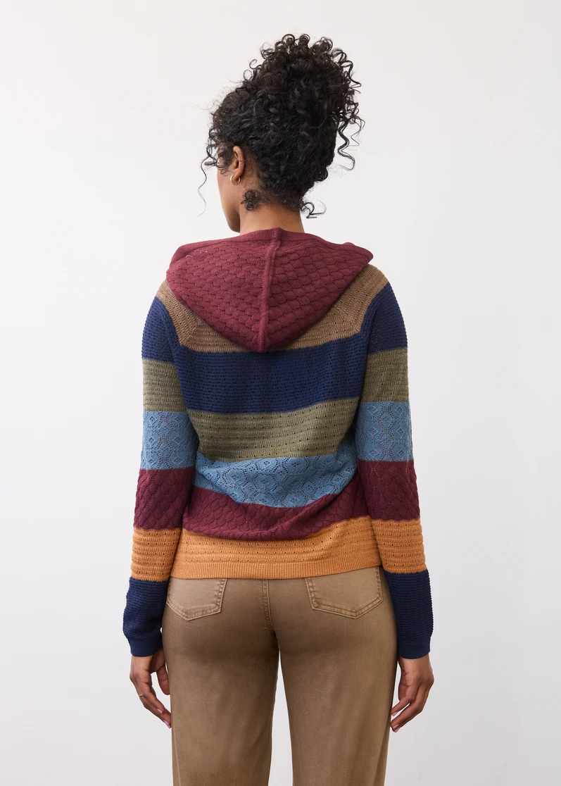 HOODED STRIPE SWEATER 12744246(12744246)