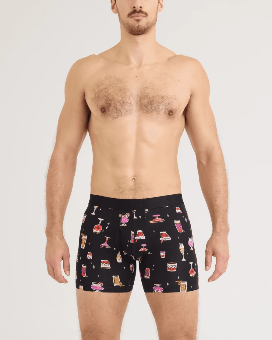 DROPTEMP COOLING COTTON BOXER BRIEF FLY 2PK JINGLE JUICE/JINGLE STRIPE SXPP2CJJS
