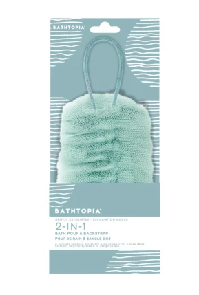 2 IN 1 BATH POUF & BACKSTRAP BA-BA1036SS