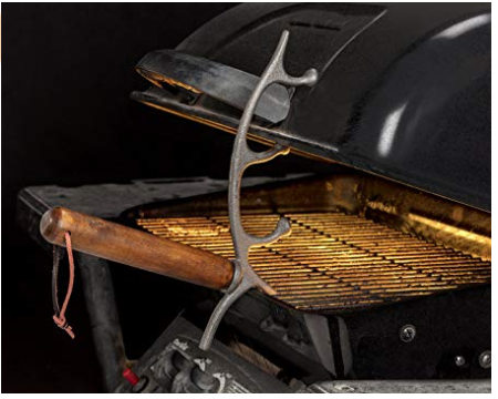 BBQ LID OPENER W/WOOD HANDLE 27-IRONAGE-371