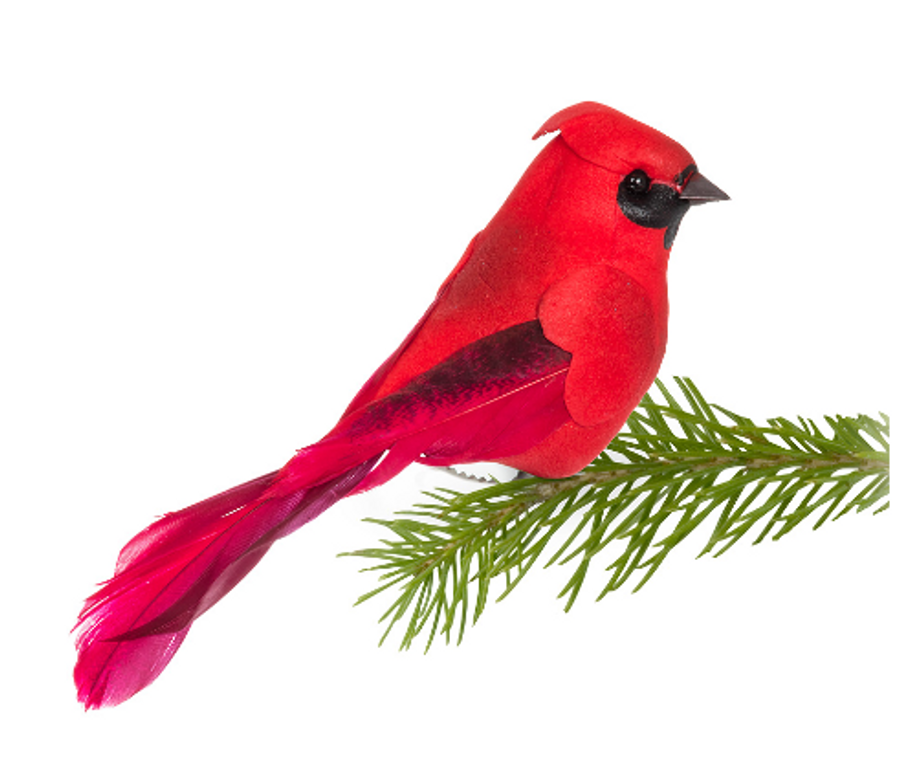 RED CARDINAL BIRD CLIP 27BIRDCLIP14(27BIRDCLIP14)