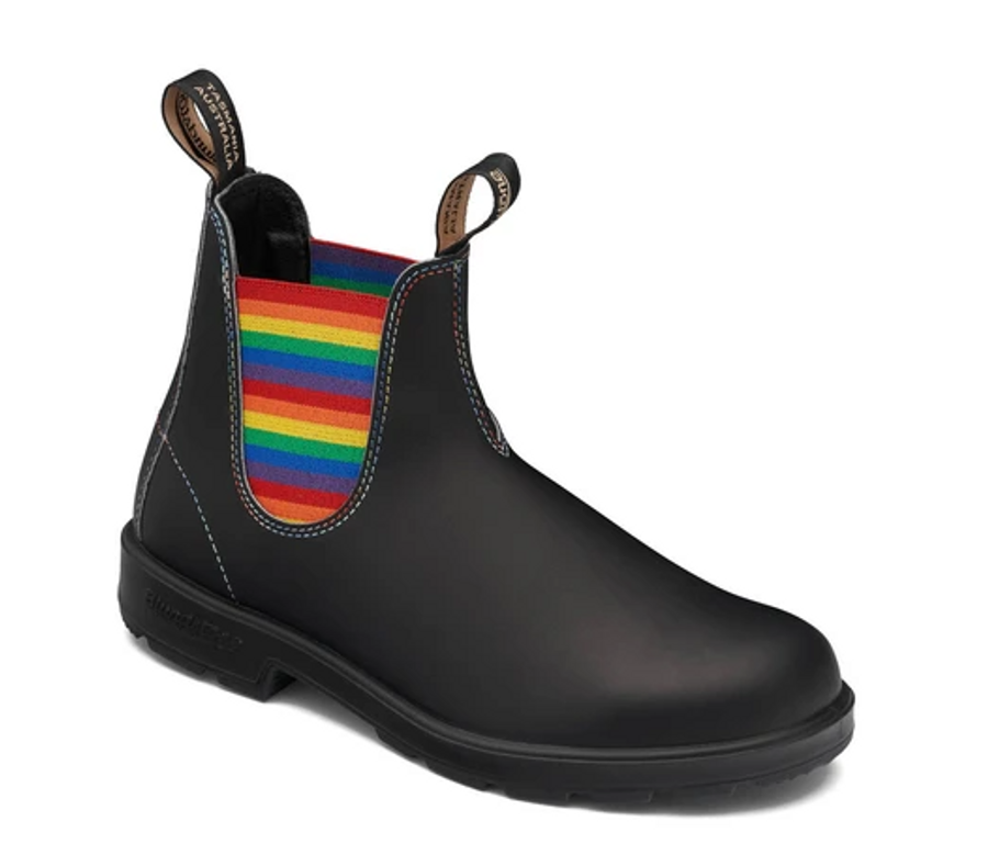 Blundstone 2105 - Original Black with Rainbow Elastic and Contrast Stitching (sizing to AUS 7.5)