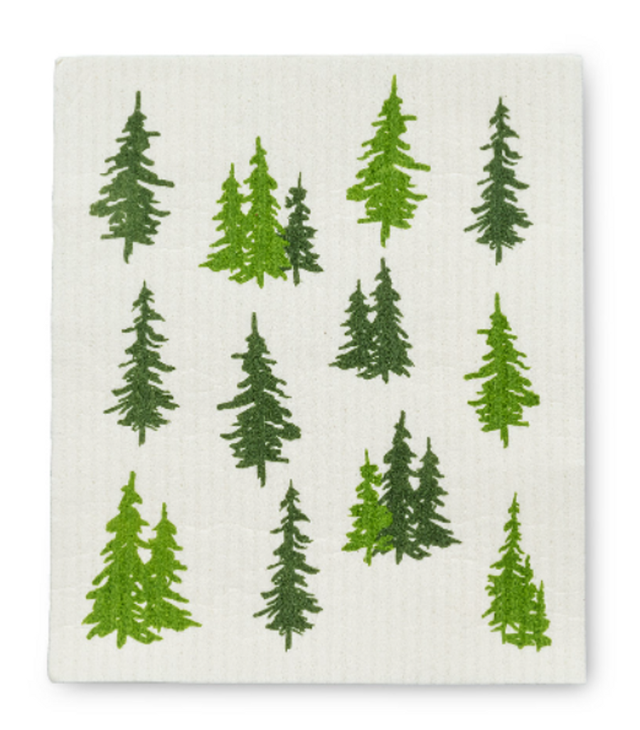 S/2 EVERGREEN FOREST DISHCLOTH 84ASDTREE
