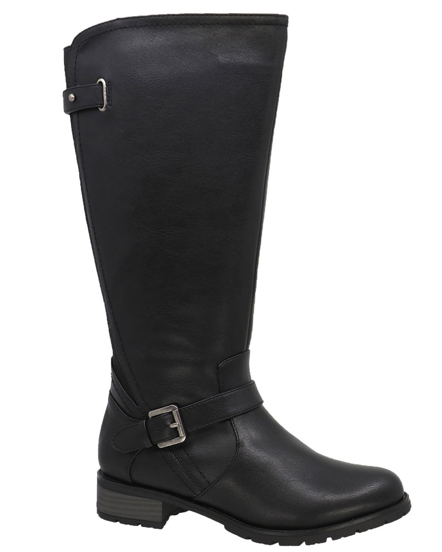 Wide width store riding boots