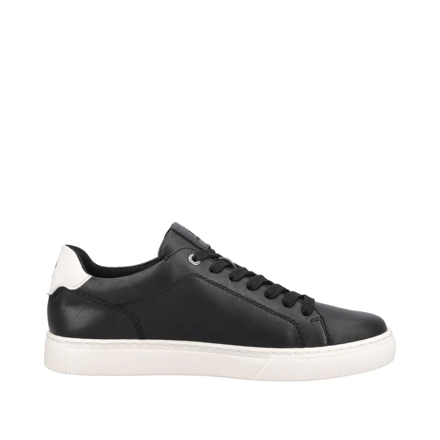 MENS SNEAKER BLACK WHITE SOLE U0700-01