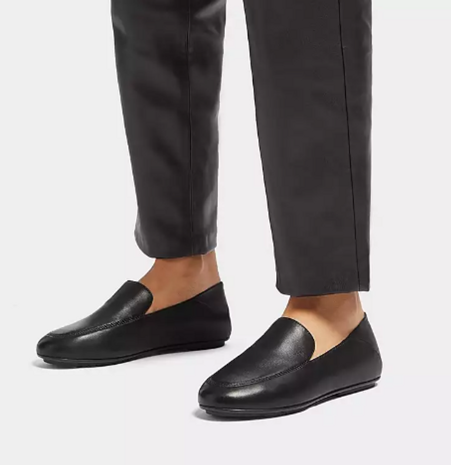 ALLEGRO CRUSH BACK LEATHER LOAFER ALL BLACK GK6090