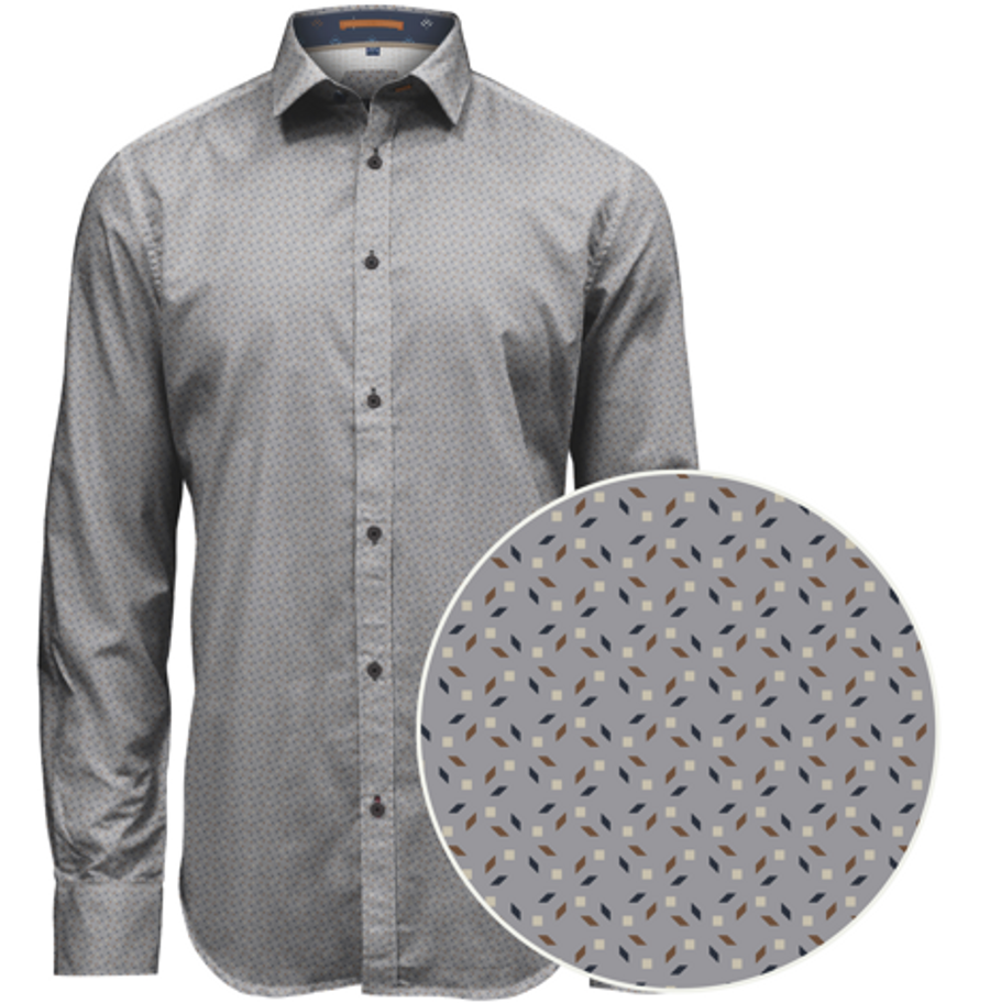 LS POLY/COTTON ALL OVER PRINT SHIRT 7164171
