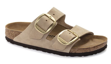 ARIZONA BIG BUCKLE NARROW NUBUCK SANDCASTLE 1024064 - Brock's