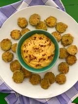 Cornmeal crusted zucchini with chipotle mayonnaise Cornmeal crusted zucchini with chipotle mayonnaise