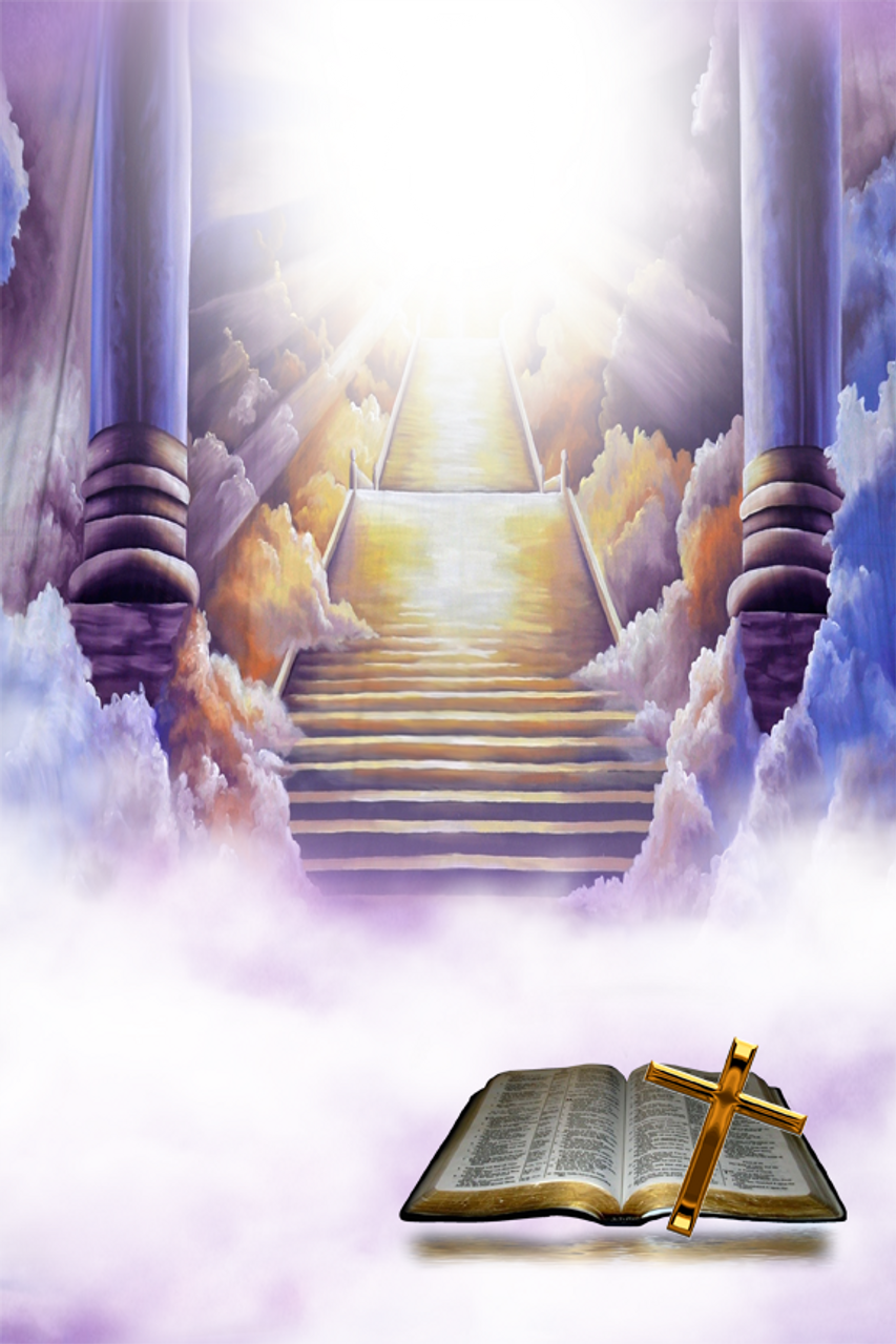 Heaven Background 4 PNG Memorial Background Stairs to Heaven