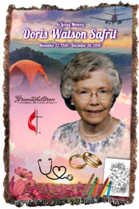 The LIFE THROW™ is our signature and most popular product. A one of a kind work of art designed around the images and symbols that represent the most cherished beliefs, values and accomplishments in the loved one's life.
This one of a kind work of art begins with a quality photo and a written obituary. We then consider other comments the family made to you - that you provide to us - about their loved one. Our award winning artists will then recreate the loved one's life in a fabulous original display of location art, memories, images, logos and text. The LIFE THROW™ is our signature and most popular product. A one of a kind work of art designed around the images and symbols that represent the most cherished beliefs, values and accomplishments in the loved one's life.
This one of a kind work of art begins with a quality photo and a written obituary. We then consider other comments the family made to you - that you provide to us - about their loved one. Our award winning artists will then recreate the loved one's life in a fabulous original display of location art, memories, images, logos and text.
