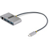 StarTech.com 3-Port USB-C Hub with Ethernet, 3x USB-A, Gigabit Ethernet, USB 3.0 5Gbps, Bus-Powered, Portable Laptop USB Type-C Hub w/ GbE HB30C3A1GEA2