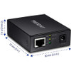 TRENDnet 1000BASE-T to SFP Fiber Media Converter; Gigabit Ethernet to SFP Media Converter; 4Gbps Switching Capactiy; TFC-GSFP TFC-GSFP