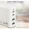 SIIG 100W Dual USB-C PD 3.0 PPS & QC 3.0 Combo Power Charger - White AC-PW1P11-S1