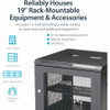 StarTech.com 4-Post 9U Wall Mount Network Cabinet, 19" Wall-Mounted Server Rack for Data / Computer Equipment, Small IT Rack Enclosure RK920WALM