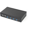 StarTech.com 4-Port DisplayPort KVM Switch - DP KVM Switch with Built-in USB 3.0 Hub for Peripherals - 4K 30 Hz SV431DPU3A2