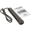 Tripp Lite by Eaton Protect It! 7-Outlet Surge Protector, 6 Right-Angle Outlets, 4 ft. (1.22 m) Cord, 1080 Joules, Diagnostic LED, Black Housing TLP74RB