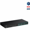 TRENDnet 24-Port Gigabit PoE+ Switch, 24 x Gigabit PoE+ Ports, 370W Power Budget, 48Gbps Switch Capacity, RackMount Kit Included, Ethernet Network Switch, Metal, Lifetime Protection, Black, TPE-TG240G TPE-TG240G